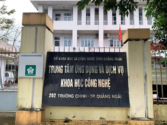 Trung tâm Ứng dụng và Dịch vụ khoa học công nghệ Quảng Ngãi. Ảnh: Ngọc Viên