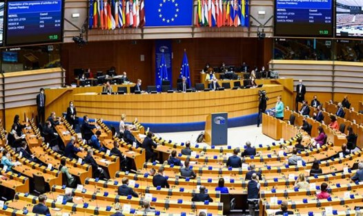 Một phiên họp của Nghị viện châu Âu ở Brussels, Bỉ. Ảnh: Xinhua