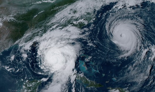2 cơn bão Idalia và Franklin trong mùa bão 2023. Ảnh: NOAA