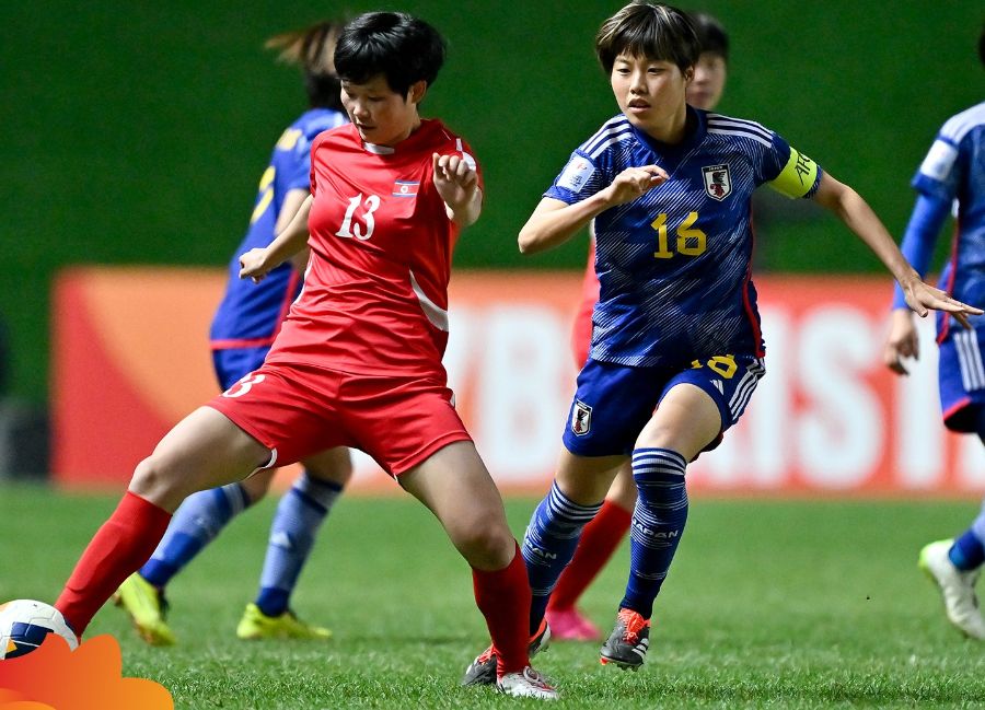 U20 nữ CHDCND Triều Tiên thi đấu ấn tượng trong hiệp 2. Ảnh: AFC