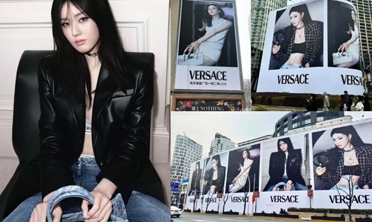 Triệu Lộ Tư trong chiến dịch Xuân Hè 2024 của Versace. Ảnh: Instagram