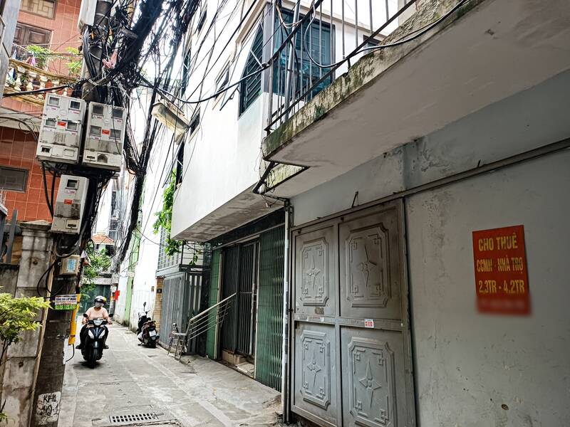 Khu nhà trọ ở quận Thanh Xuân (Hà Nội). Ảnh minh họa: Thu Giang 