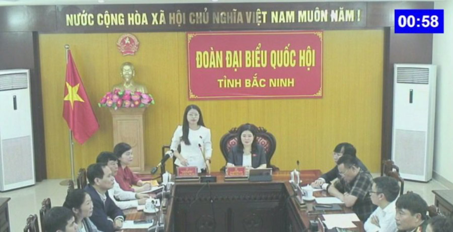 Đại biểu Nguyễn Thị Hà - Đoàn ĐBQH tỉnh Bắc Ninh. Ảnh: Phạm Thắng