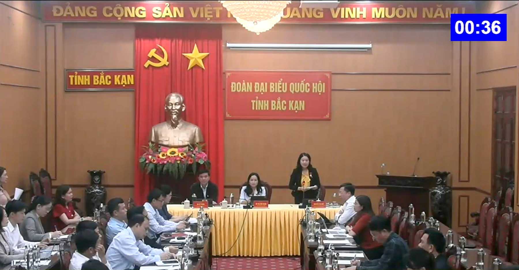 Đại biểu Nguyễn Thị Huế (Đoàn Bắc Kạn). Ảnh: Phạm Thắng