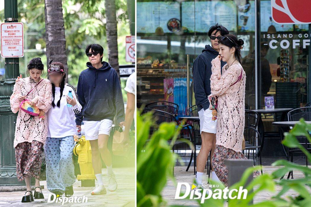 Han So Hee và Ryu Jun Yeol xuất hiện cùng nhau tại Hawaii trong 1 ngày rộ tin hẹn hò. Ảnh: Dispatch