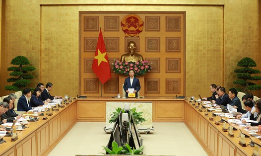 Phó Thủ tướng Chính phủ Trần Hồng Hà phát biểu tại phiên họp. Ảnh: Minh Khôi/VPCP