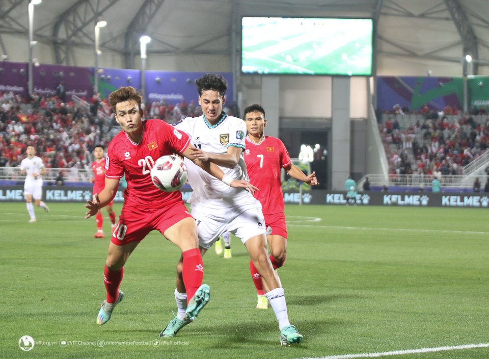 Lần gần nhất chạm trán, tuyển Việt Nam để thua Indonesia tỉ số 0-1 tại Asian Cup 2023. Ảnh: VFF