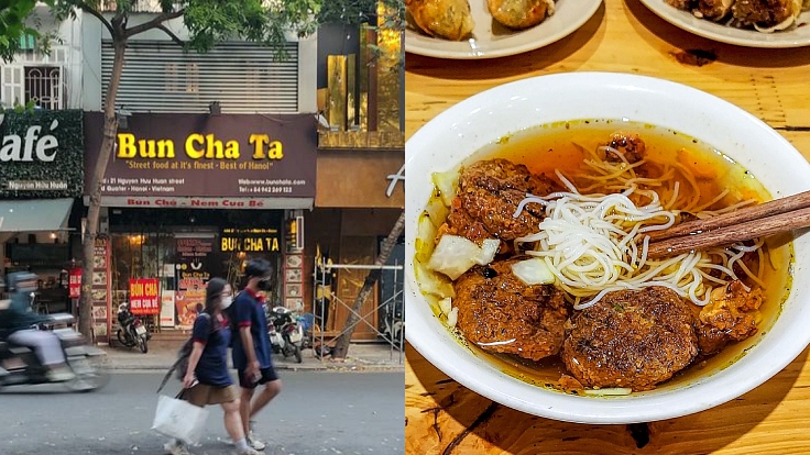 Có vô vàn quán bún chả tại Hà Nội. Tuy nhiên, Bún Chả Ta vẫn là địa chỉ được người Hà Thành gốc yêu thích vì giữ đúng hương vị truyền thống. Ngoài phần chả được chế biến từ thịt heo, quán còn có nhiền món chả đa dạng và ngon miệng khác có giá từ 25.000 – 250.000 đồng/đĩa. 