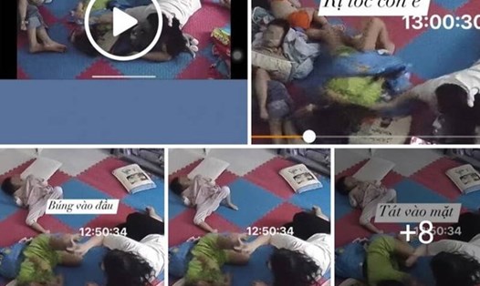 Một phụ huynh có con tự kỷ tại Đà Nẵng tung hình ảnh, clip tố cáo bảo mẫu bạo hành con mình. Ảnh chụp màn hình.