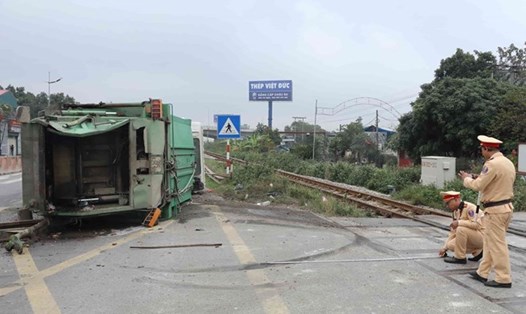 Hiện trường một vụ tai nạn đường sắt xảy ra trên địa bàn tỉnh Ninh Bình vào sáng ngày 10.1.2024 vừa qua. Ảnh: Nguyễn Trường