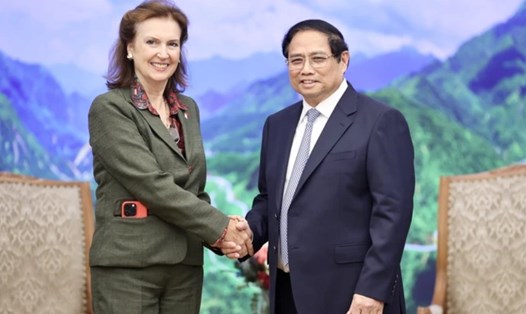Bộ trưởng Diana Elena Mondino mong muốn hướng tới sớm thiết lập quan hệ Đối tác chiến lược theo lĩnh vực công nông Việt Nam - Argentina trong thời gian tới. Ảnh: TTXVN