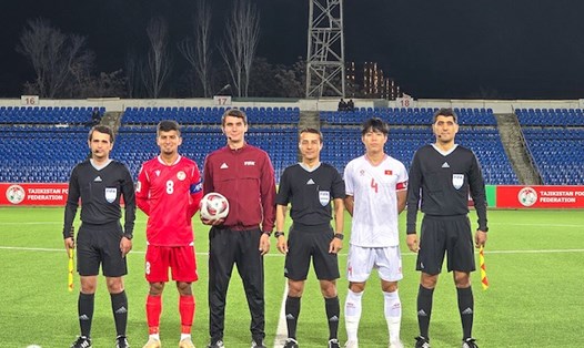 Tuyển U23 Việt Nam trong trận giao hữu với U23 Tajikistan. Ảnh: VFF 