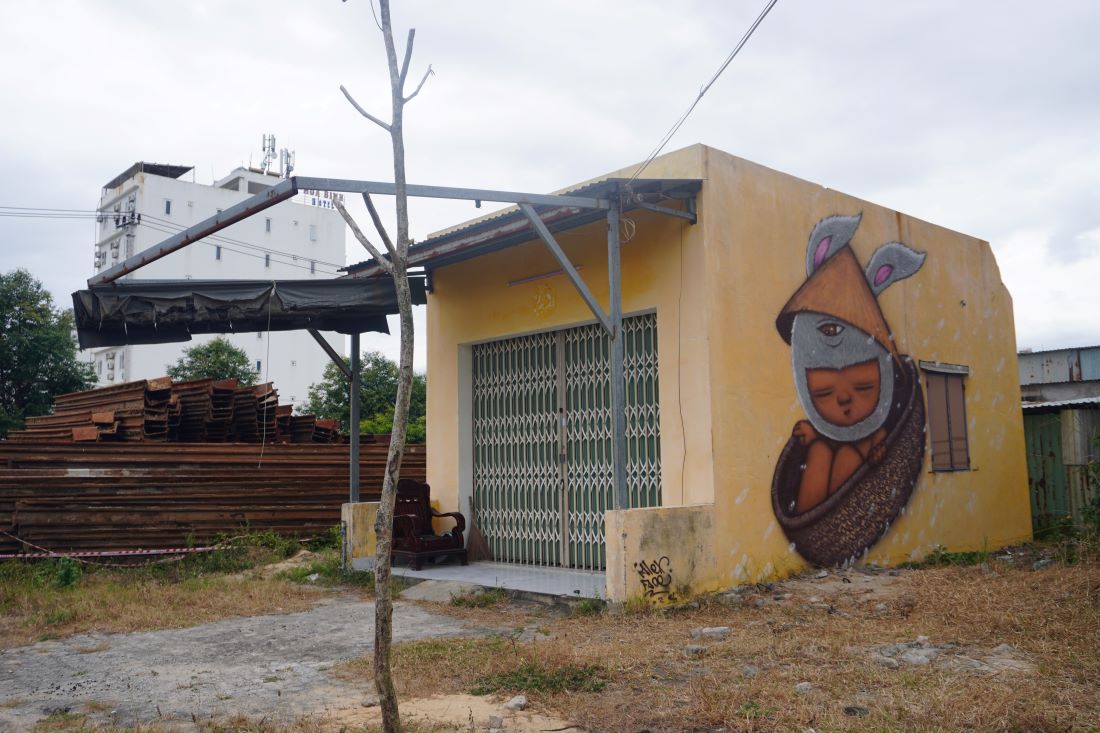 Tác phẩm của Alex Face - nghệ sĩ tranh graffiti người Thái Lan nổi tiếng. Ảnh: Văn Trực