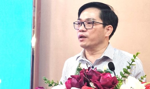 Ông Vũ Minh Tiến - Trưởng Ban Chính sách - Pháp luật Tổng LĐLĐ Việt Nam - phát biểu khai mạc hội thảo. Ảnh: Nam Dương