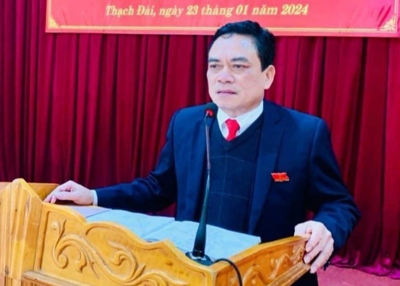 Ông Trương Quang Anh, Chủ tịch UBND xã Thạch Đài. Ảnh: Văn Nguyễn