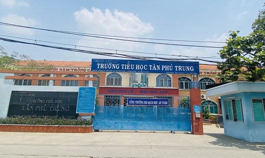 Trường Tiểu học Tân Phú Trung (huyện Củ Chi, TPHCM). Ảnh: M.Quỳnh