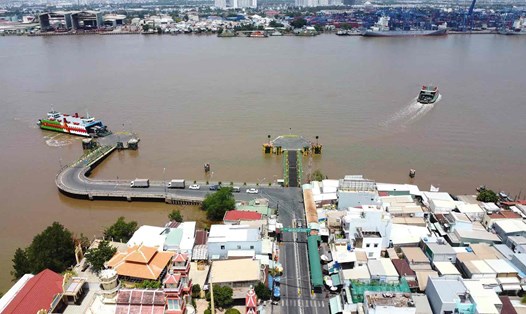 Vị trí xây dựng cầu Cát Lái nối liền huyện Nhơn Trạch (Đồng Nai) và TP Thủ Đức (TPHCM). Ảnh: Hà Anh Chiến