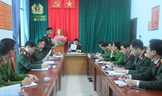 Công bố quyết định xác minh tài sản, thu nhập năm 2024 tại Công an tỉnh Bắc Giang. Ảnh: Công an tỉnh Bắc Giang