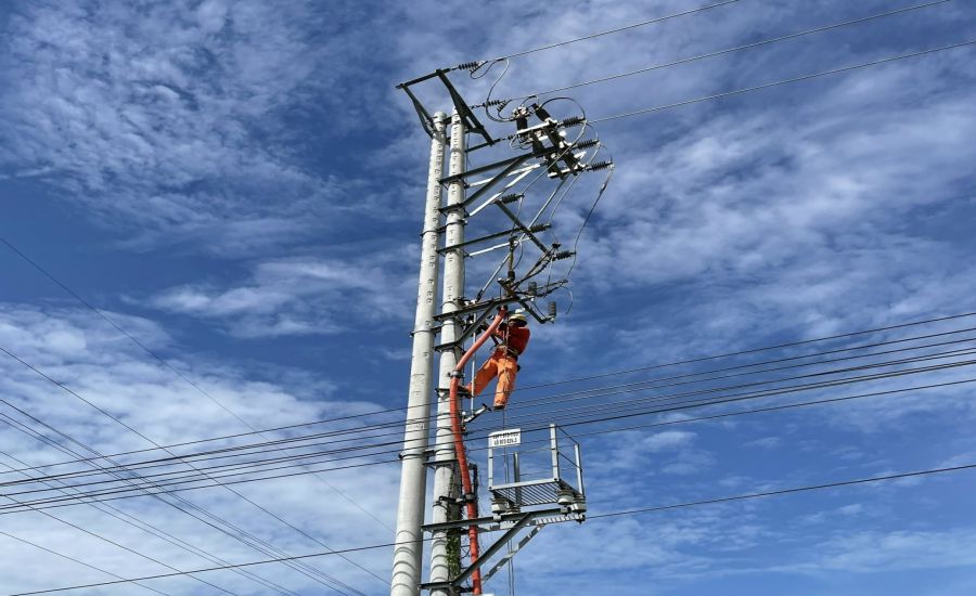 Công trình mở rộng lưới điện trung hạ áp tỉnh Hà Nam.    Ảnh: EVN