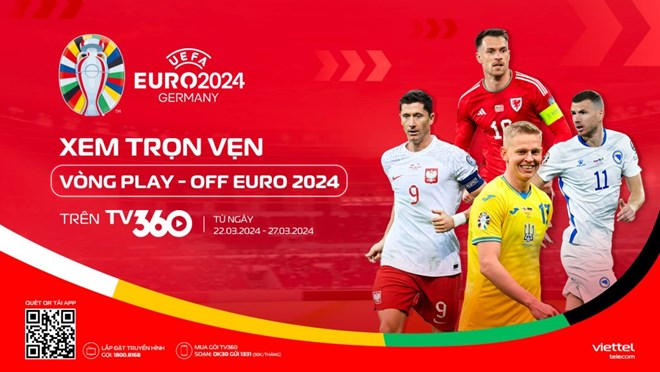 Các trận đấu vòng play-off UEFA EURO 2024 diễn ra ngày 22.3.2024 và trận chung kết play-off sẽ diễn ra ngày 27.3.2024. Ảnh: Viettel