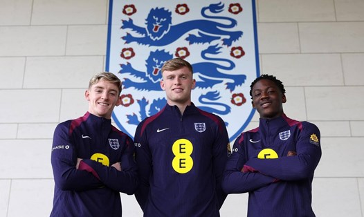 3 cầu thủ lần đầu tiên được lên tuyển Anh trong đợt tập trung lần này.  Ảnh: England Football Team