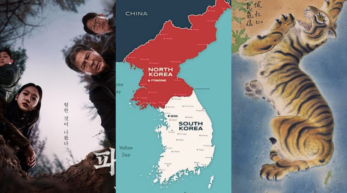 Bản đồ hình con hổ của Triều Tiên và những câu thoại trong phim gợi nhắc lại những giai đoạn Nhật xâm chiếm bán đảo này. Ảnh: Chosun
