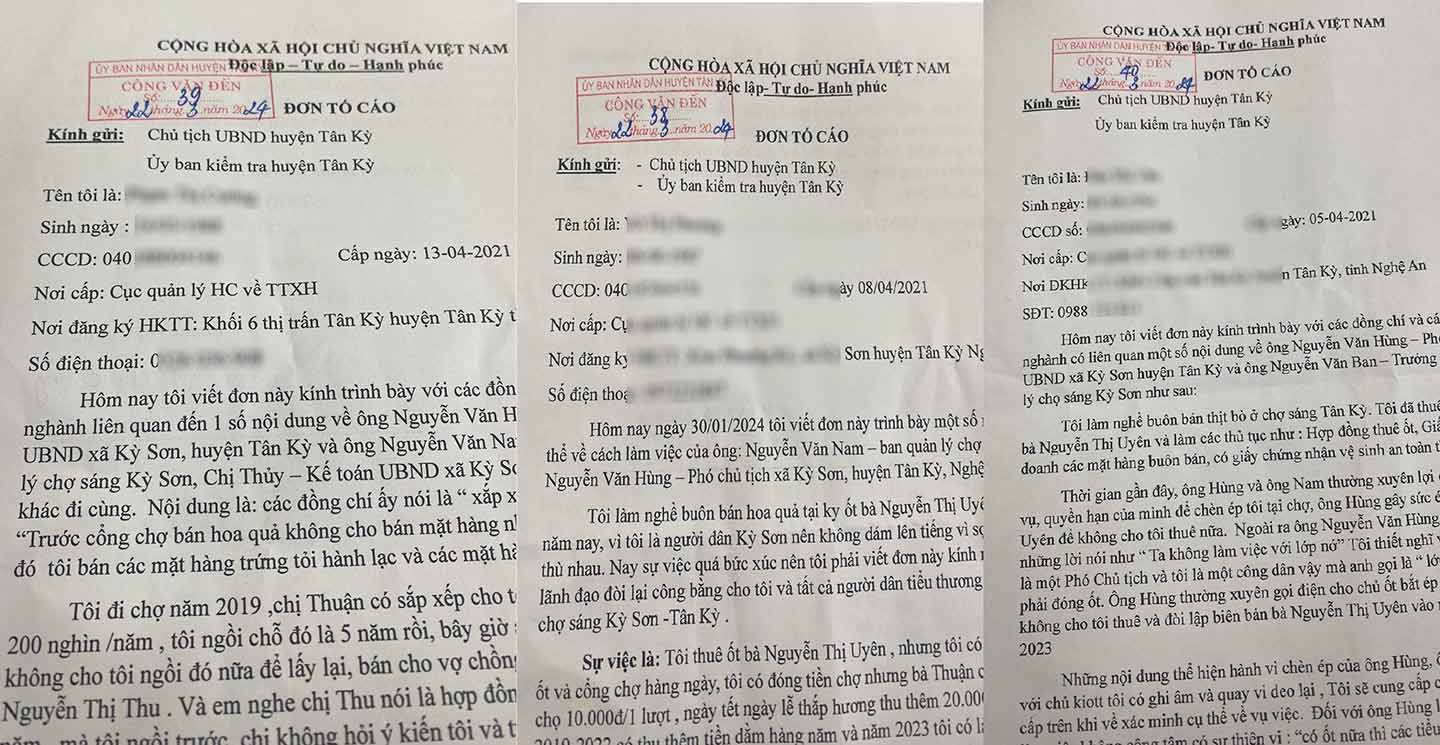 Ngày 22.3, có thêm 3 công dân tố cáo ông Nguyễn Văn Hùng - Phó Chủ tịch UBND xã Kỳ Sơn. Ảnh: Quang Đại