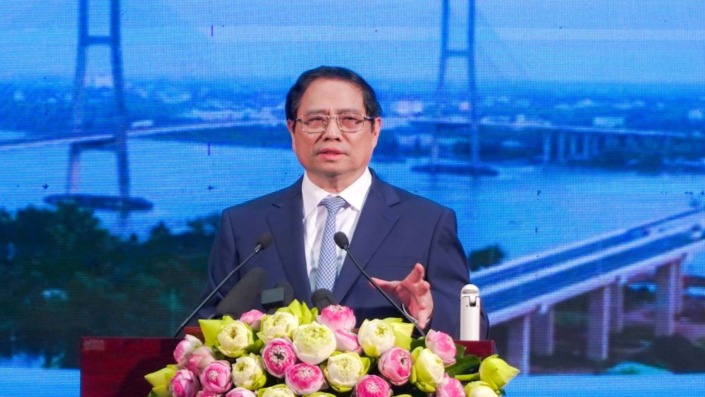 Thủ tướng Chính phủ Phạm Minh Chính phát biểu tại hội nghị. Ảnh: Tạ Quang