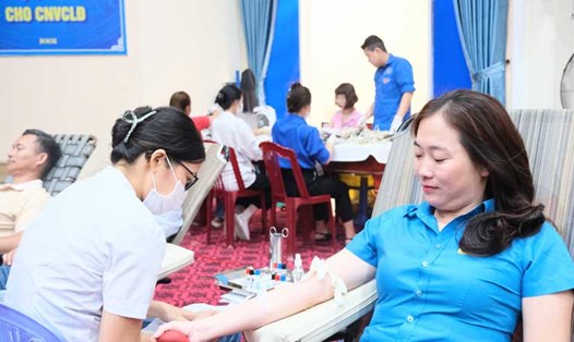 Công đoàn Viên chức Đà Nẵng đã thu được hơn 600 đơn vị máu trong Ngày hội hiến máu 2024. Ảnh: Đạt Nguyễn