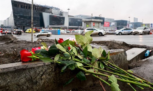 Nga công bố 24.3.2024 là ngày quốc tang sau vụ khủng bố đẫm máu ở nhà hát Crocus City Hall. Ảnh: TASS