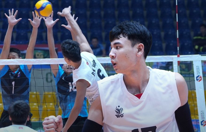 Biên Phòng thắng kịch tính 3-2 trước Thể Công Tân Cảng ở vòng 1 giải bóng chuyền vô địch quốc gia 2024. Ảnh: Bóng chuyền Việt Nam