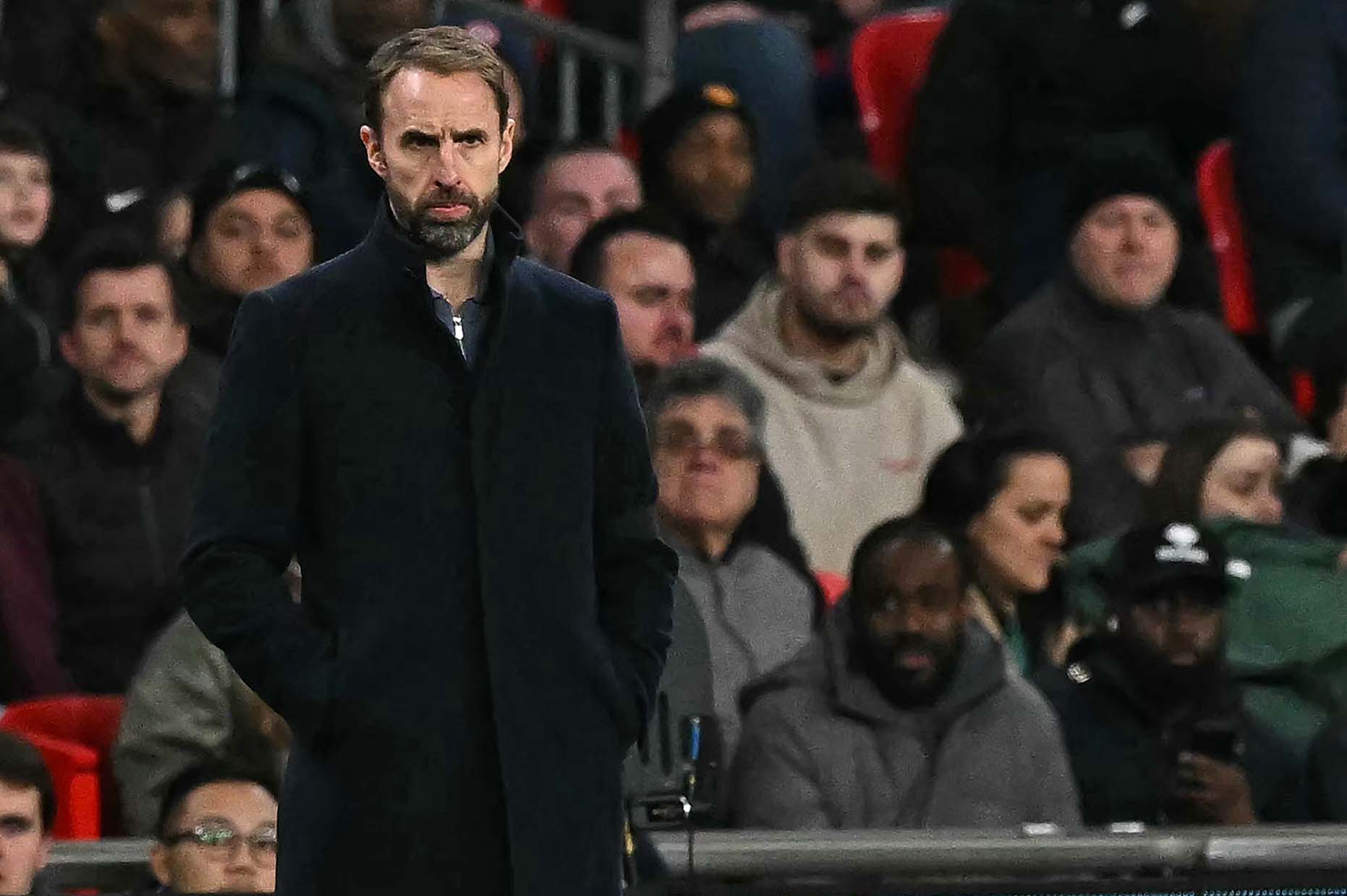 Tuyển Anh của Southgate không thể trình làng một lối chơi mạch lạc tại Wembley trước Brazil. Ảnh: AFP