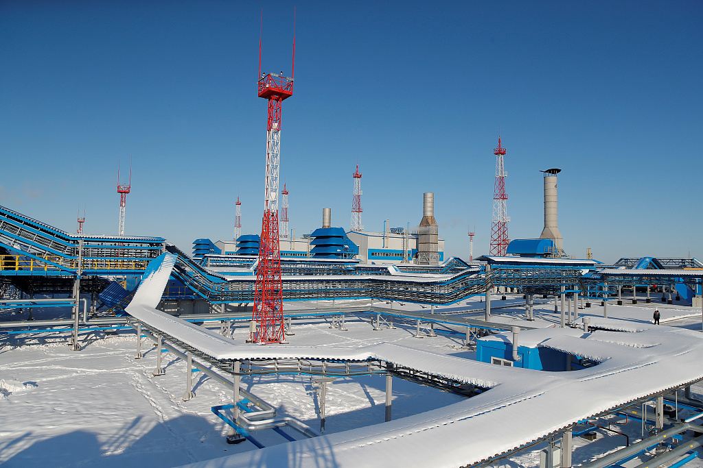 Trạm nén Atamanskaya, một phần của dự án Power of Siberia 1 gần thị trấn Svobodny Viễn Đông, thuộc vùng Amur, Nga. Ảnh: Xinhua