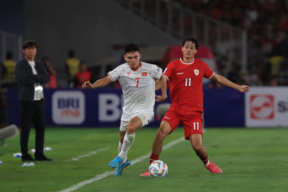 Tuyển Việt Nam thất bại 0-1 trước Indonesia ở trận lượt đi vòng loại thứ 2 World Cup 2026. Ảnh: Minh Dân