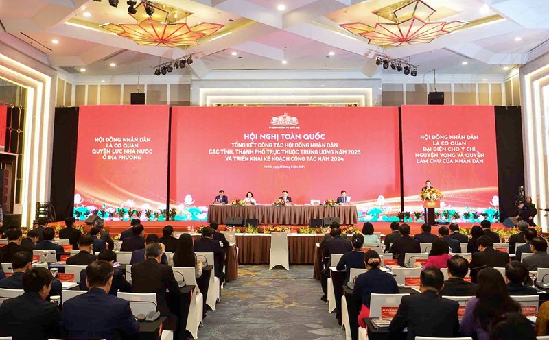 Hội nghị toàn quốc tổng kết công tác HĐND các tỉnh, thành phố. Ảnh: Phạm Đông