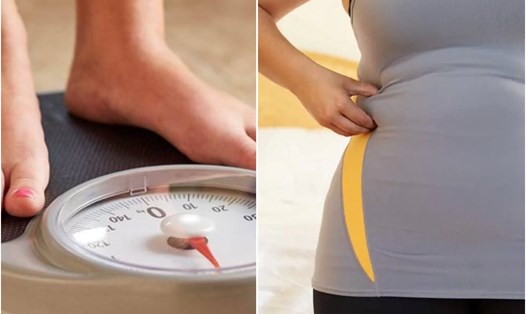 Phụ nữ ở thời kì mãn kinh có nguy cơ tăng mỡ bụng, tăng cân. Đồ họa: Thanh Thanh 