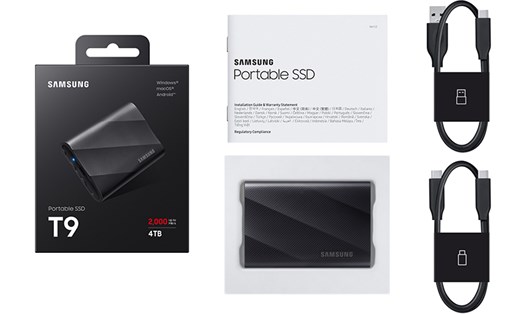 Ổ cứng di động SSD T9 của Samsung mang đến hiệu suất và độ tin cậy dữ liệu vượt trội cho người dùng. Ảnh: DN cung cấp