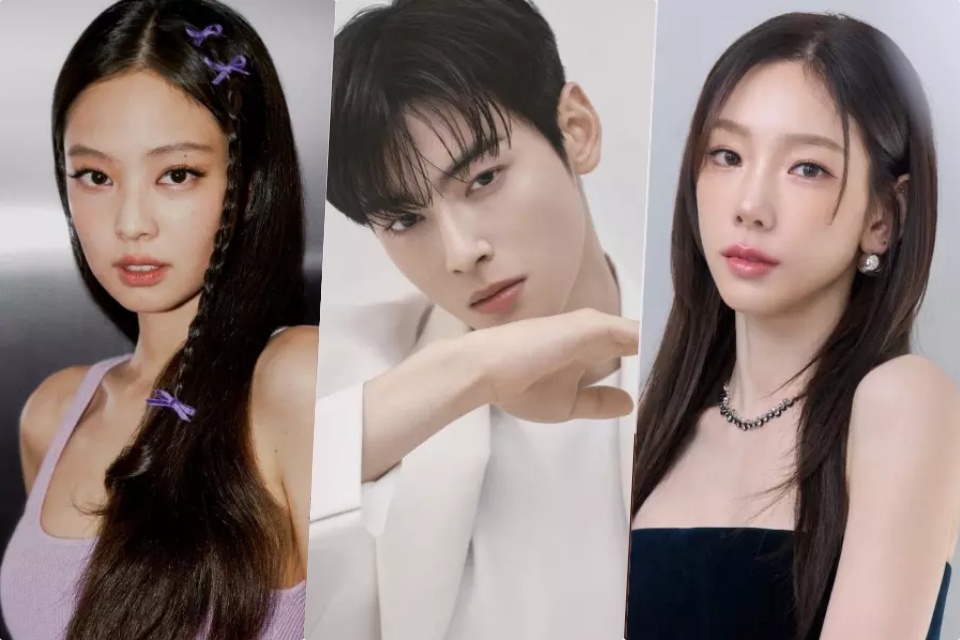 Jennie - Cha Eun Woo -Taeyeon là 3 thần tượng hot nhất tháng. Ảnh: Instagram
