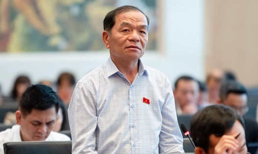 Đại biểu Quốc hội Lê Thanh Vân góp ý vào dự thảo Luật Thủ đô (sửa đổi). Ảnh: Phạm Thắng/VPQH