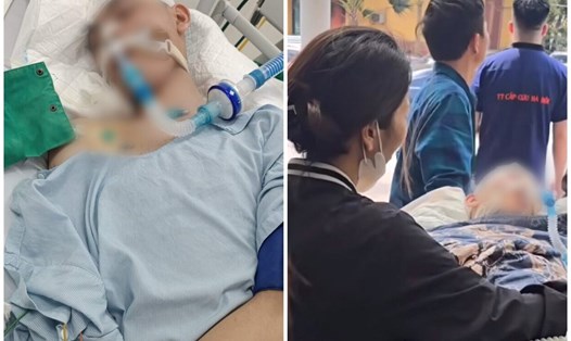 Sáng 26.3, nam sinh lớp 8 bị hành hung đến chấn thương sọ não đã được đưa về Bệnh viện Đa khoa tỉnh Phú Thọ. Ảnh: GĐCC.