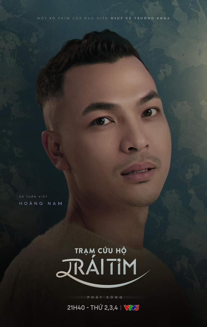 Poster nhân vật Nam của Tuấn Việt trong “Trạm cứu hộ trái tim“. Ảnh: Nhà sản xuất
