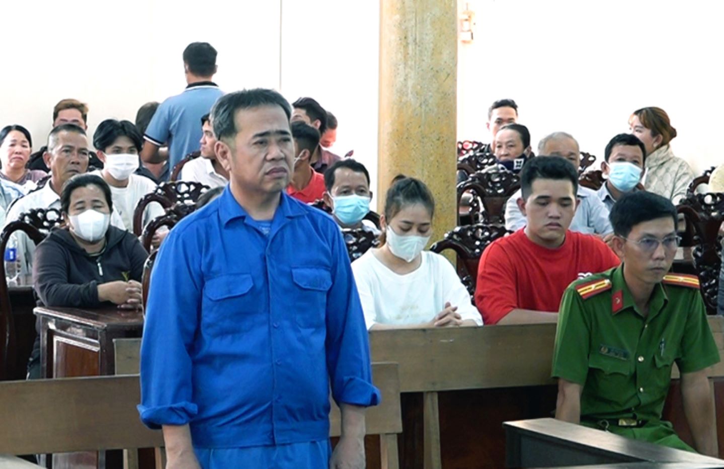 Đại gia cát ở An Giang Ngô Phú Cường hầu tòa với 2 tội danh Trốn thuế và Rửa tiền. Ảnh: Thanh Mai