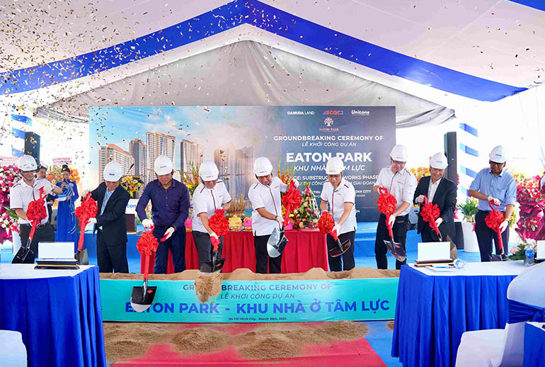 Gamuda Land khởi công xây dựng phần ngầm giai đoạn 1 Eaton Park. Ảnh: DN cung cấp
