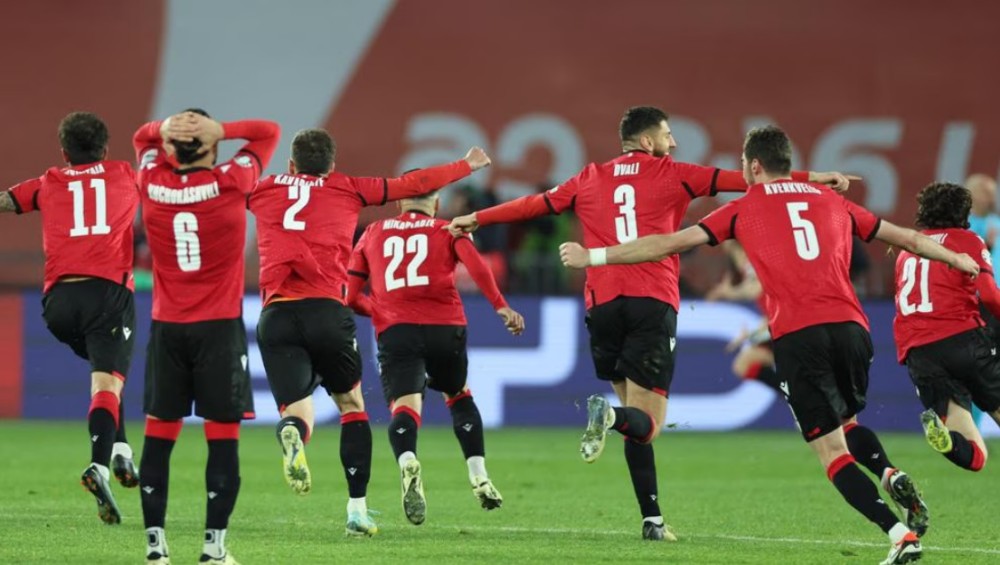 Đội tuyển Georgia giành vé dự EURO 2024 - giải đấu lớn đầu tiên của họ. Ảnh: UEFA
