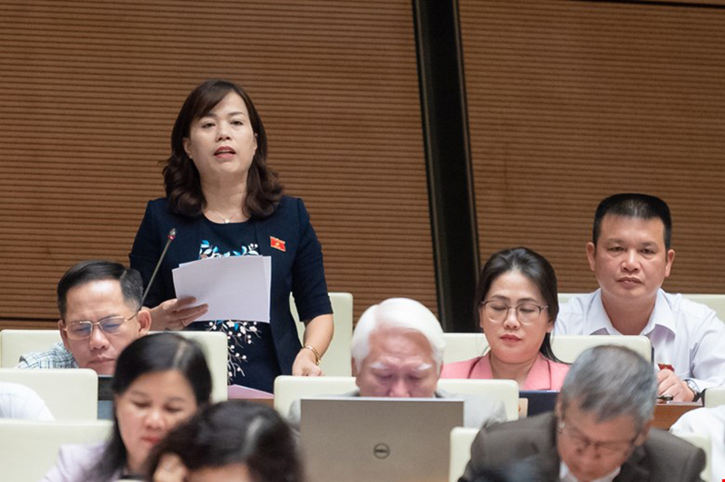 Đại biểu Lý Thị Lan - Đoàn ĐBQH tỉnh Hà Giang. Ảnh: Phạm Thắng/QH