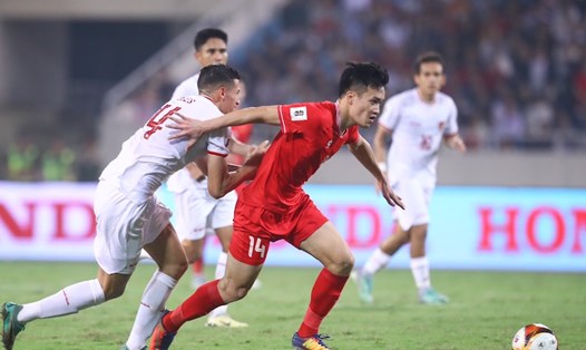 Tuyển Việt Nam còn 2 trận đấu tại vòng loại thứ 2 World Cup 2026. Ảnh: Minh Dân
