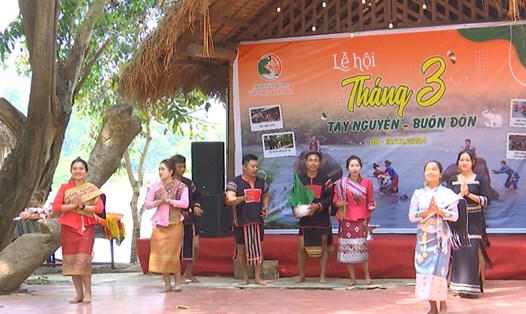 Một lễ hội truyền thống của cộng đồng các dân tộc trên địa bàn huyện Buôn Đôn, tỉnh Đắk Lắk. Ảnh: Bảo Trung