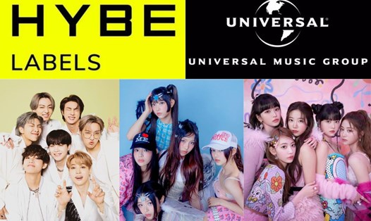 HYBE ký hợp đồng 10 năm với Universal Music Group. Ảnh: Naver