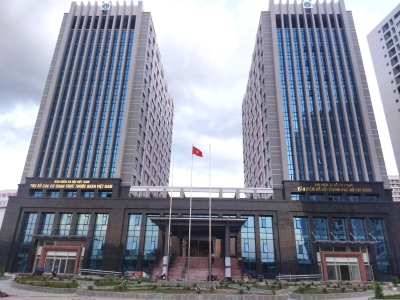 Trụ sở mới của cơ quan BHXH TPHCM (tháp bên phải). Ảnh: BHXH TPHCM cung cấp