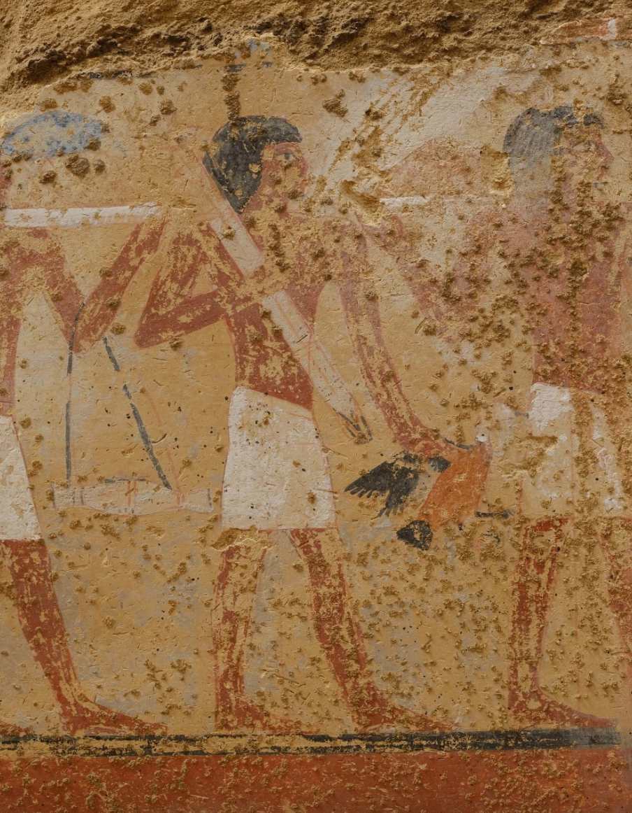 Bức tranh trang trí lăng mộ Seneb-nebef tại Dahshur, Ai Cập. Ảnh chụp màn hình